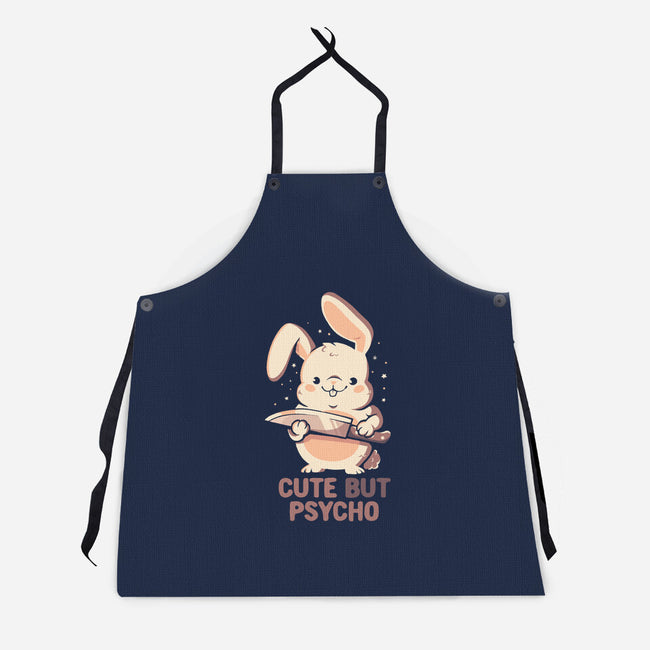 Cute But Psycho Bunny-Unisex-Kitchen-Apron-eduely