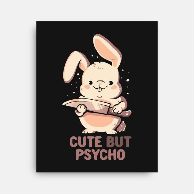 Cute But Psycho Bunny-None-Stretched-Canvas-eduely