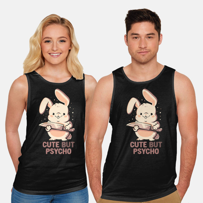 Cute But Psycho Bunny-Unisex-Basic-Tank-eduely