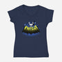 Knight Emblem-Womens-V-Neck-Tee-Astrobot Invention