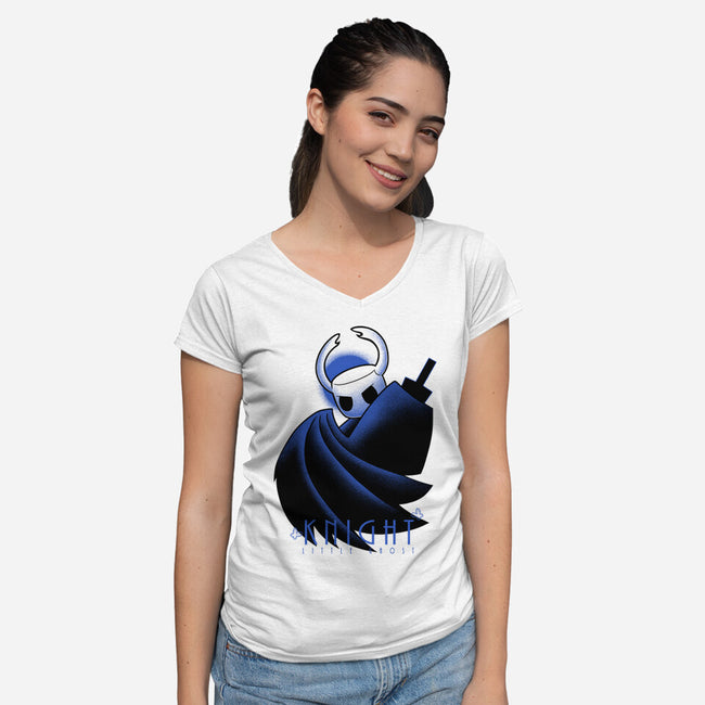 The Little Ghost-Womens-V-Neck-Tee-Astrobot Invention