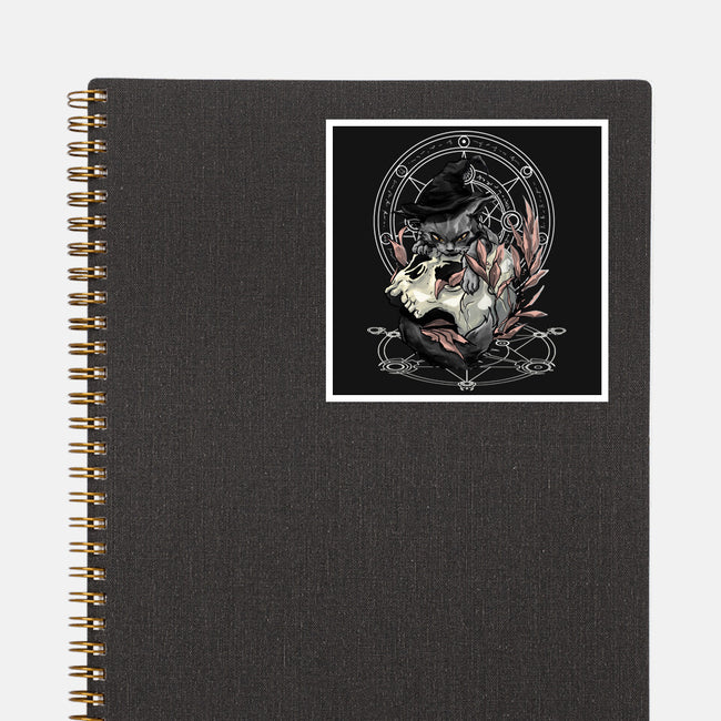 Black Witch Cat-None-Glossy-Sticker-fanfabio