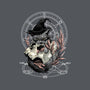 Black Witch Cat-Womens-V-Neck-Tee-fanfabio