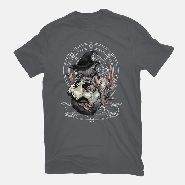 Black Witch Cat-Womens-Fitted-Tee-fanfabio