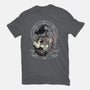 Black Witch Cat-Womens-Fitted-Tee-fanfabio
