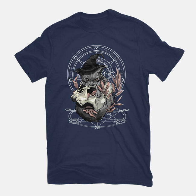 Black Witch Cat-Womens-Fitted-Tee-fanfabio