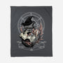 Black Witch Cat-None-Fleece-Blanket-fanfabio