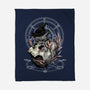 Black Witch Cat-None-Fleece-Blanket-fanfabio