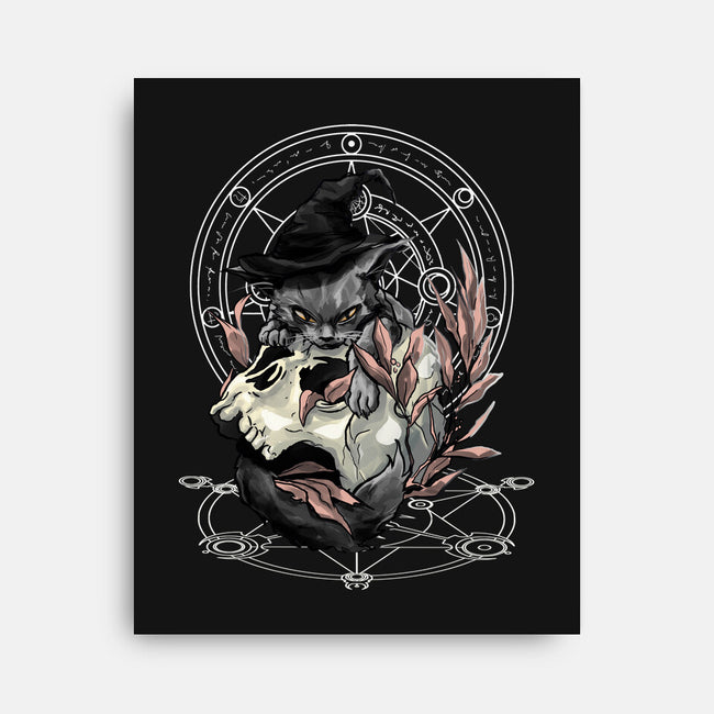 Black Witch Cat-None-Stretched-Canvas-fanfabio