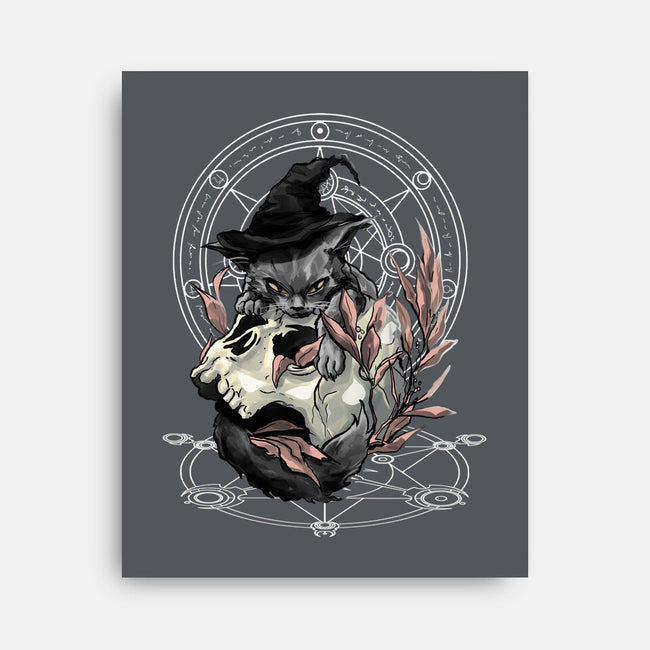 Black Witch Cat-None-Stretched-Canvas-fanfabio