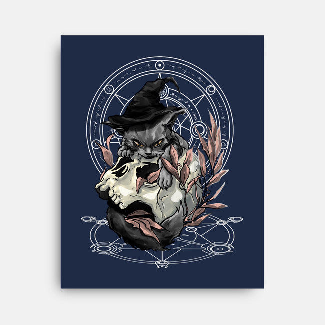 Black Witch Cat-None-Stretched-Canvas-fanfabio