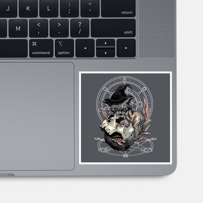 Black Witch Cat-None-Glossy-Sticker-fanfabio