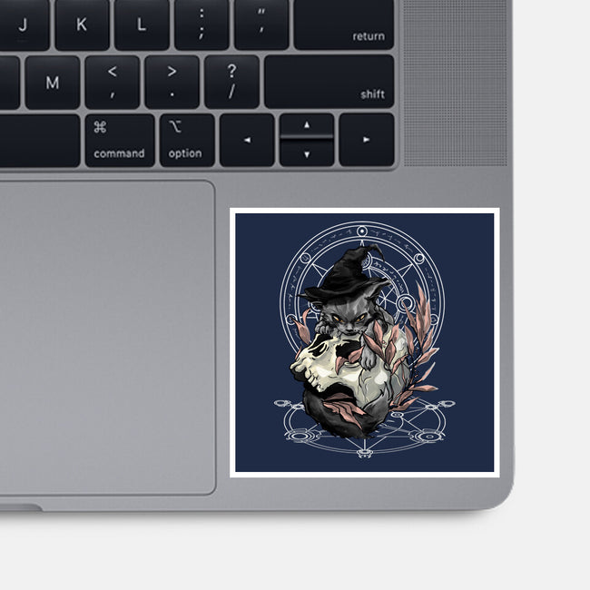 Black Witch Cat-None-Glossy-Sticker-fanfabio