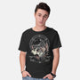 Black Witch Cat-Mens-Basic-Tee-fanfabio