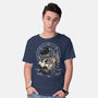 Black Witch Cat-Mens-Basic-Tee-fanfabio