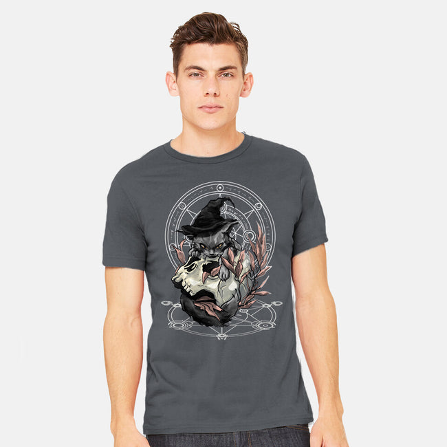 Black Witch Cat-Mens-Heavyweight-Tee-fanfabio