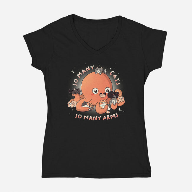 So Many Cats-Womens-V-Neck-Tee-Freecheese