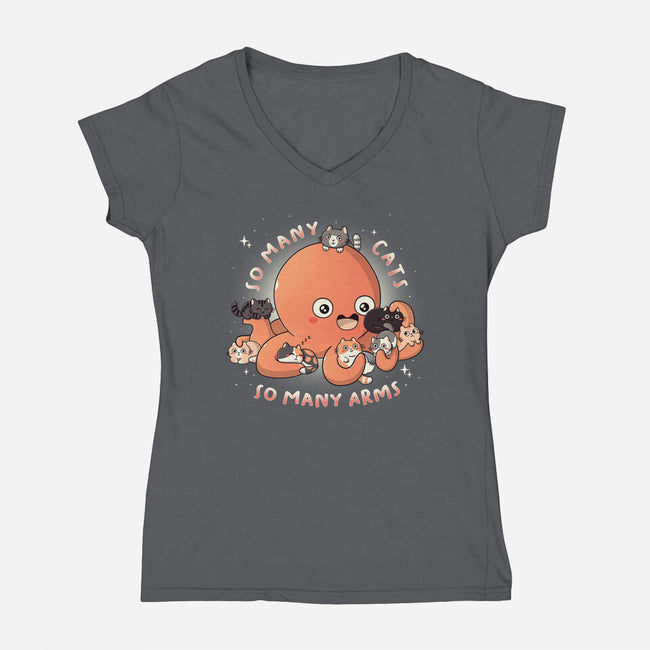 So Many Cats-Womens-V-Neck-Tee-Freecheese