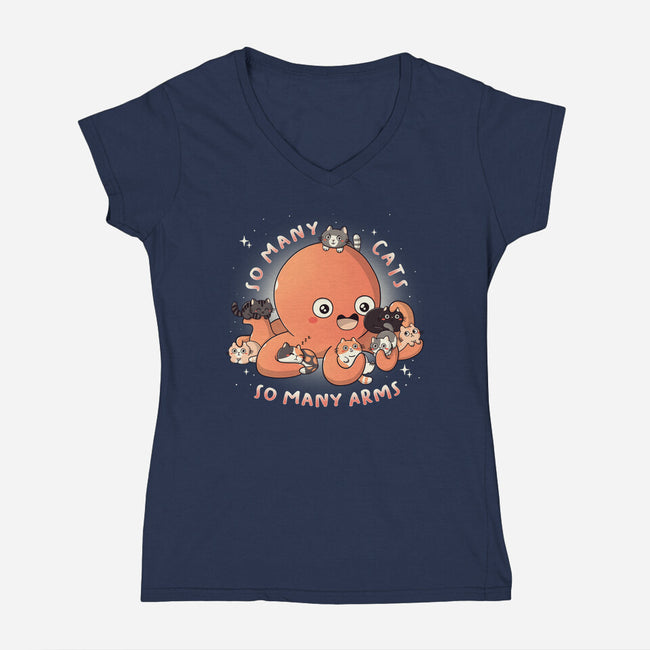 So Many Cats-Womens-V-Neck-Tee-Freecheese
