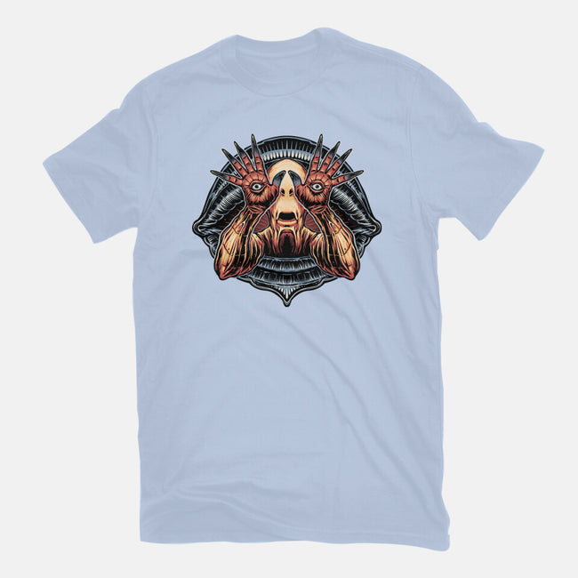 The Pale Man Sees-Womens-Fitted-Tee-glitchygorilla