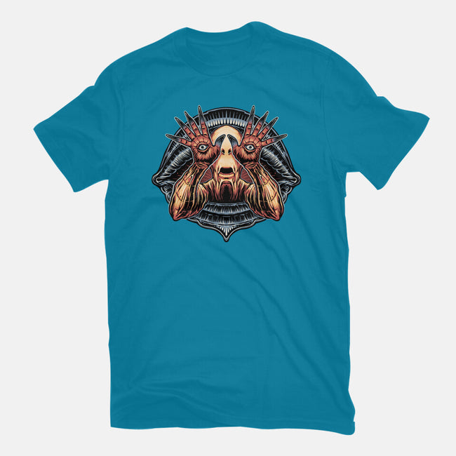 The Pale Man Sees-Womens-Fitted-Tee-glitchygorilla