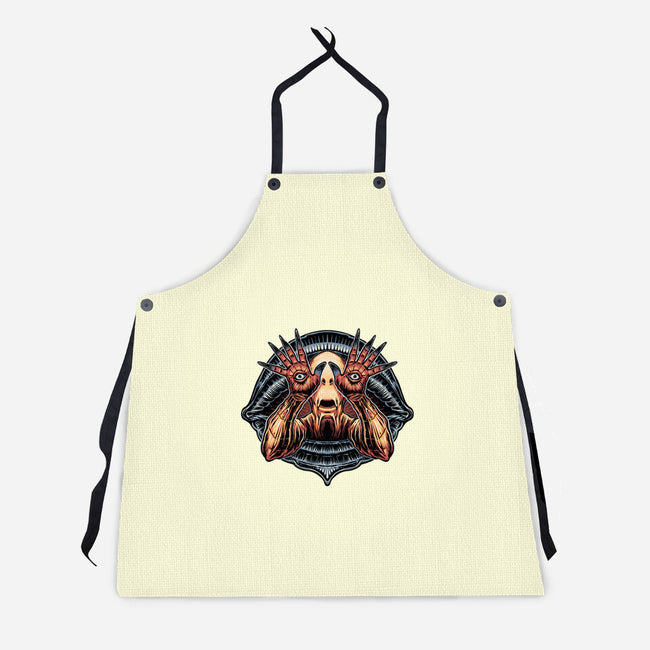 The Pale Man Sees-Unisex-Kitchen-Apron-glitchygorilla