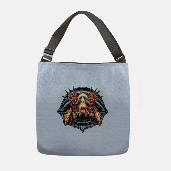 The Pale Man Sees-None-Adjustable Tote-Bag-glitchygorilla