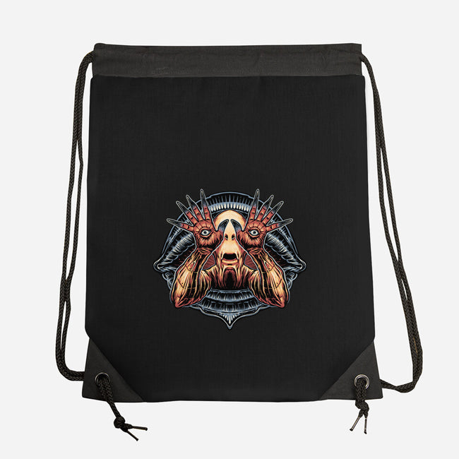 The Pale Man Sees-None-Drawstring-Bag-glitchygorilla