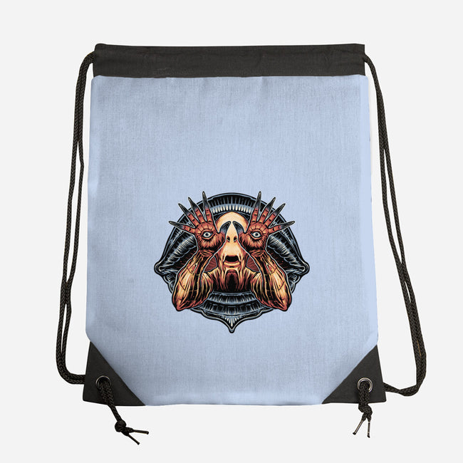 The Pale Man Sees-None-Drawstring-Bag-glitchygorilla