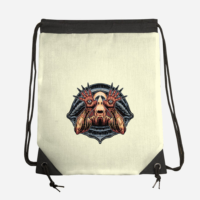 The Pale Man Sees-None-Drawstring-Bag-glitchygorilla
