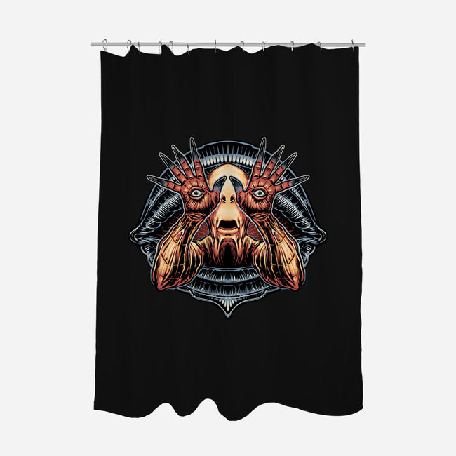 The Pale Man Sees-None-Polyester-Shower Curtain-glitchygorilla