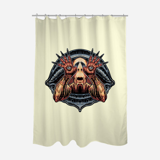 The Pale Man Sees-None-Polyester-Shower Curtain-glitchygorilla