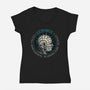 Extra Dimensional Acupuncture-Womens-V-Neck-Tee-glitchygorilla