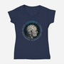 Extra Dimensional Acupuncture-Womens-V-Neck-Tee-glitchygorilla