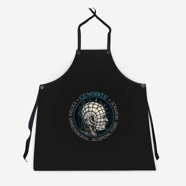 Extra Dimensional Acupuncture-Unisex-Kitchen-Apron-glitchygorilla