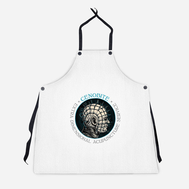 Extra Dimensional Acupuncture-Unisex-Kitchen-Apron-glitchygorilla