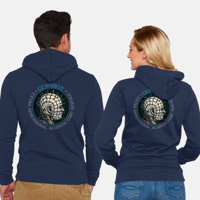 Extra Dimensional Acupuncture-Unisex-Zip-Up-Sweatshirt-glitchygorilla