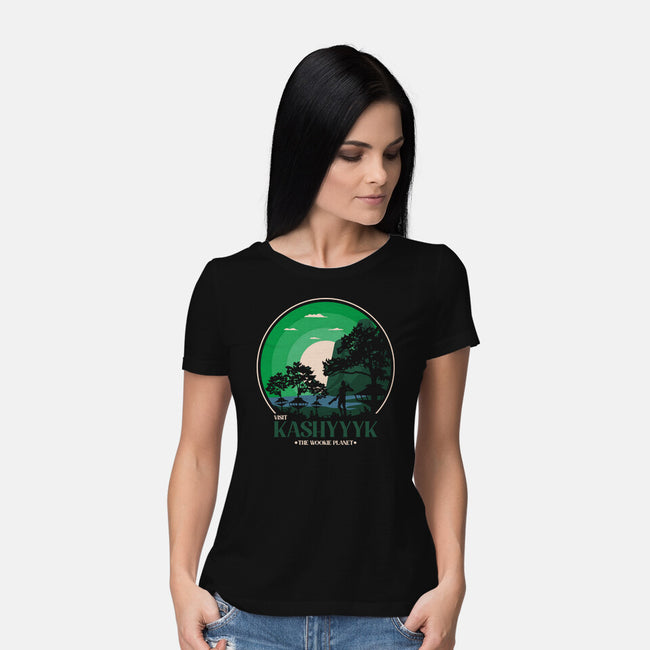 Visit Kashyyyk-Womens-Basic-Tee-turborat14