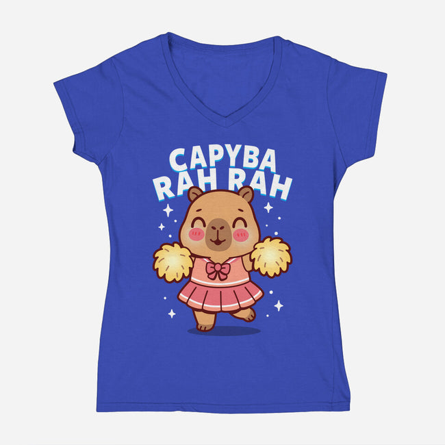Capyba Rah Rah-Womens-V-Neck-Tee-Boggs Nicolas
