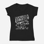 Lighthouse Lobster-Womens-V-Neck-Tee-piercek26