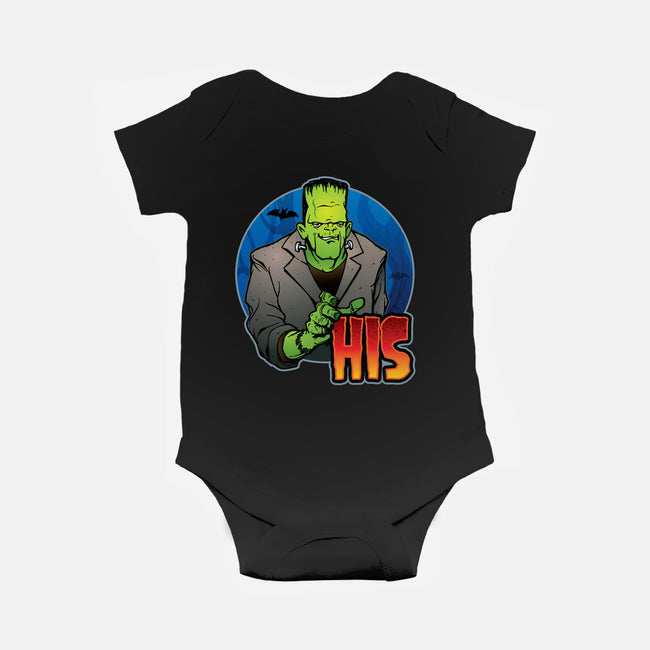 The Creature And Bride-Baby-Basic-Onesie-DraganMac