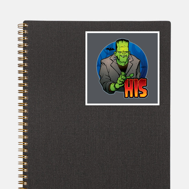 The Creature And Bride-None-Glossy-Sticker-DraganMac