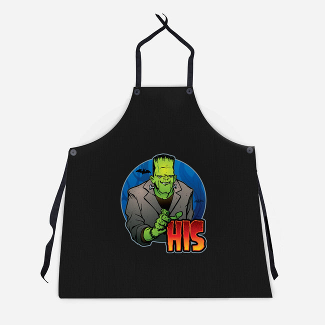 The Creature And Bride-Unisex-Kitchen-Apron-DraganMac
