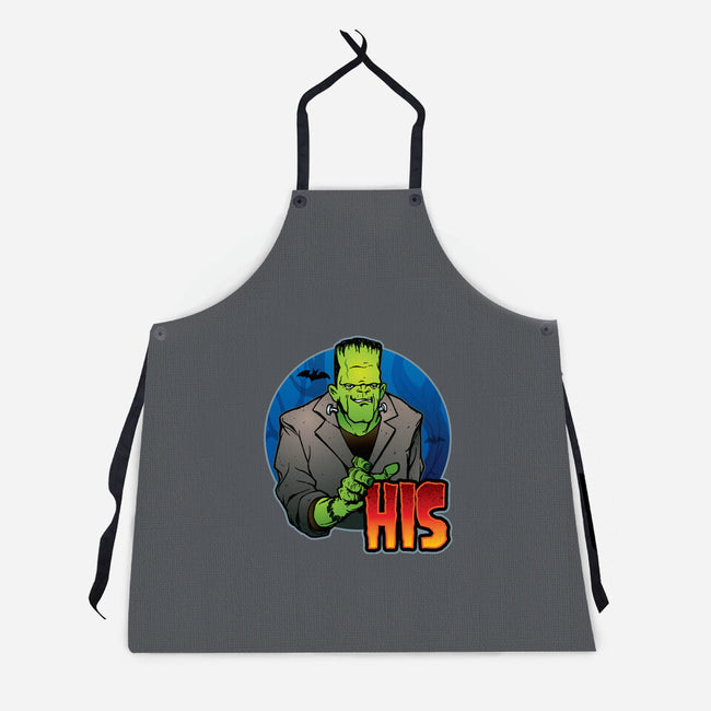 The Creature And Bride-Unisex-Kitchen-Apron-DraganMac