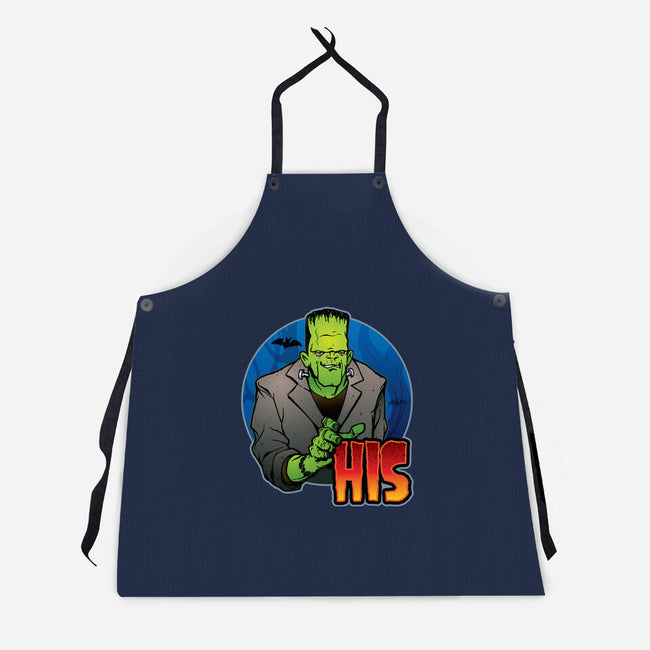 The Creature And Bride-Unisex-Kitchen-Apron-DraganMac