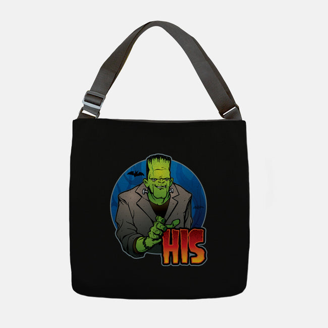 The Creature And Bride-None-Adjustable Tote-Bag-DraganMac