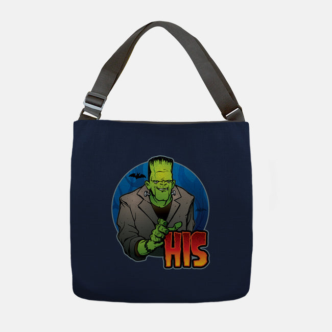 The Creature And Bride-None-Adjustable Tote-Bag-DraganMac