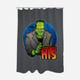 The Creature And Bride-None-Polyester-Shower Curtain-DraganMac
