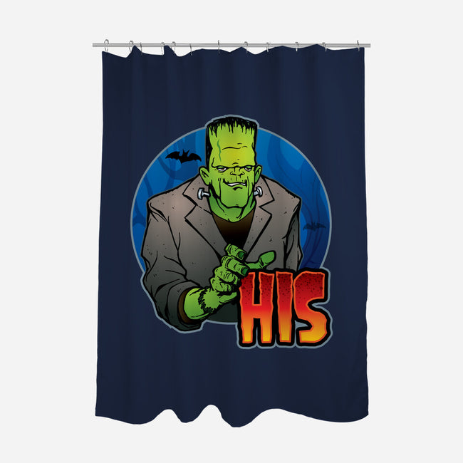 The Creature And Bride-None-Polyester-Shower Curtain-DraganMac