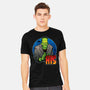 The Creature And Bride-Mens-Heavyweight-Tee-DraganMac